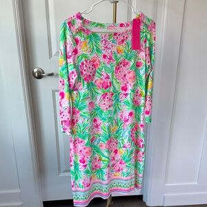 Lilly Pulitzer Pink and Green Floral Dress